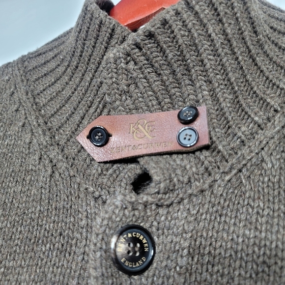 KENT & CURWEN Knit Cardigan Wool Blend Medium Men's - Picture 7 of 13